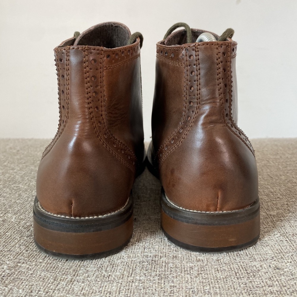 Steve Madden Mens Evander Leather Wing Tip Ankle Boots Size 9.5 Dressy Casual - Picture 6 of 10
